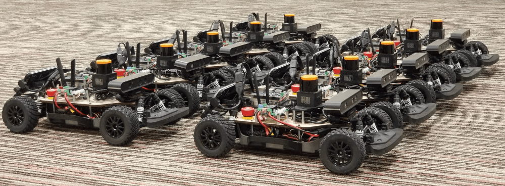 Small fleet of robot cars